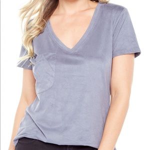 🌟3 for $15🌟NWOT Z Supply Gray Suede pocket tee